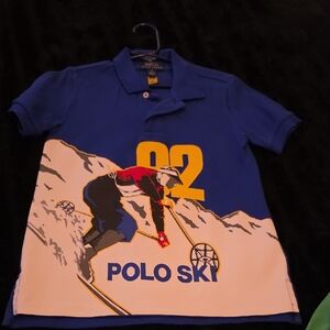 Polo by Ralph Lauren Blue Ski Graphic Kids Polo